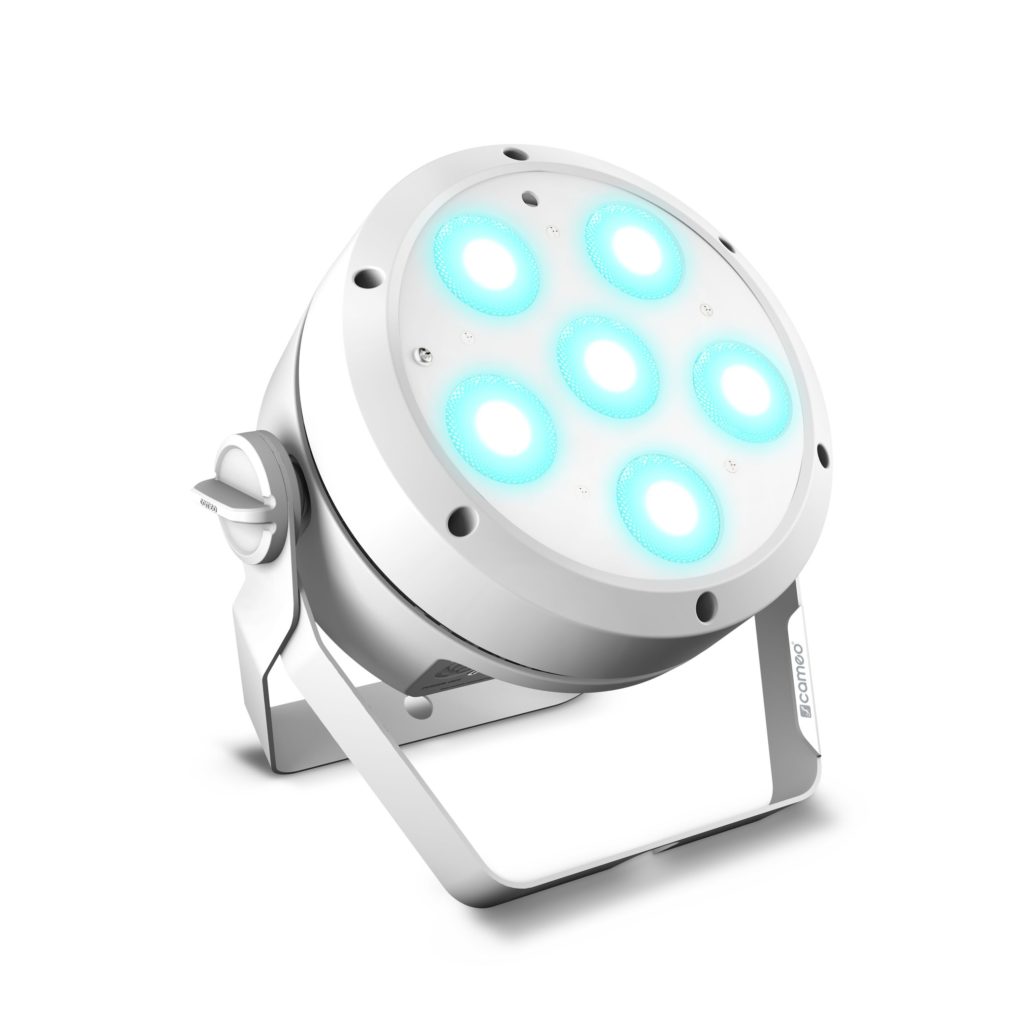 Cameo ROOT PAR 6 WH - FOCO FLAT PAR LED , con 6 x 12 W. RGBAW + UV , potencia lumínica 1.800 lm. carcasa color blanco.