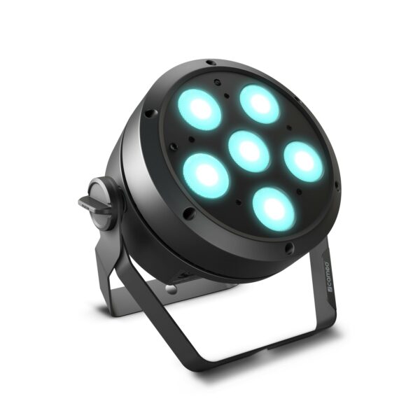 Cameo ROOT PAR 6 - Foco PAR LED con 6 LED RGBAW + UV de 12 W. carcasa color negro.
