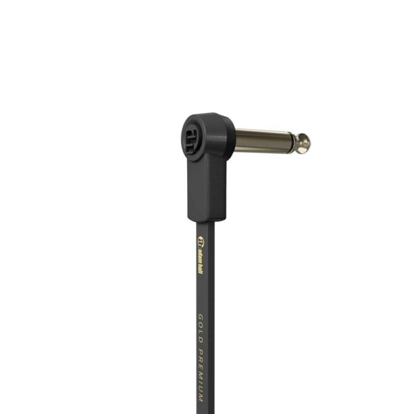 Adam Hall Cables K4 IRR 0030 FLM - Cable para instrumentos plano , Flat Audio Cable, 6.3 mm , Jack mono de 6,35 mm acodado extraplano con punta bañada en oro Cable de instrumento de gama alta no balanceado con doble blindaje Mono Gold Plug, 0.3 m