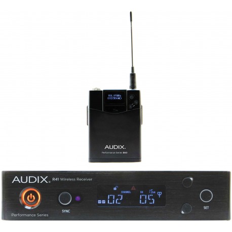 AUDIX AP41-BP - Micrófono inalámbrico, Un sistema tipo Diversity profesional con transmisor de tipo "bodypack" B60. se puede utilizar con cualquier micro lavalier, headworn o micrófono de instrumento de la línea de Audix, así como para la guitarra o el bajo.