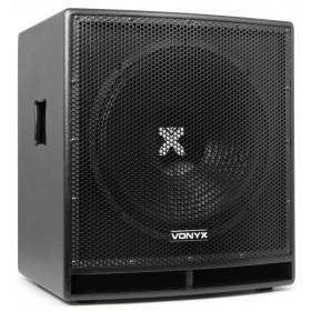 170823_side1 Vonyx audio SWP18 PRO - SUBWOOFER ACTIVO PA 18",600W. RMS y 1200W. max, con filtro pasa bajos ajustable entre 40Hz y 250Hz.