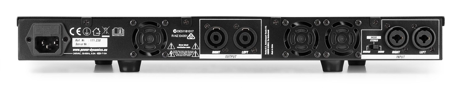 POWER DYNAMICS AUDIO PDD1100 - AMPLIFICADOR DIGITAL PA PRO etapa de potencia, 2 X 550W. a 4 Ohm, 2x 800W. a 2 Ohm, 2x350W. a 8 Ohm. - Imagen 3