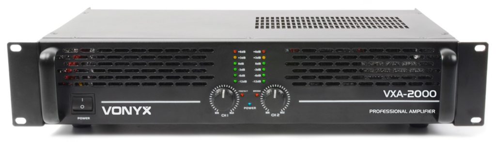 Vonyx  PA AMPLIFICADOR VXA-2000 II - Amplificador PA, etapa de potencia,  2 X 1000W muy estable con tecnología SMT.