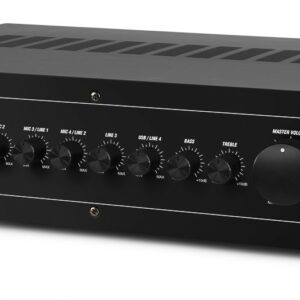 952150_side2 POWER DYNAMICS AUDIO PRM60 - Amplificador línea 100V. mezclador multimedia 6 CANALES 60W. para instalaciones.