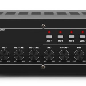 952154_insert1 POWER DYNAMICS AUDIO PRM240 - Amplificador línea 100 V. Mezclador multimedia 6 CANALES 4-ZONAS 240W. para instalaciones.