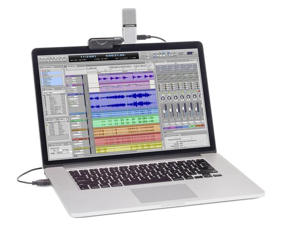 SAMSON GO MIC CLIP ON USB MIC - Micrófono de condensador portátil. Salida de auriculares. No necesita drivers. Incorpora clip / soporte para ubicar en la pantalla de ordenador o en sobremesa. - Imagen 7