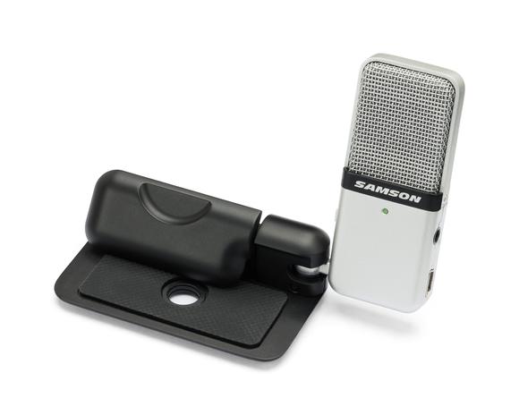 SAMSON GO MIC CLIP ON USB MIC - Micrófono de condensador portátil. Salida de auriculares. No necesita drivers. Incorpora clip / soporte para ubicar en la pantalla de ordenador o en sobremesa.