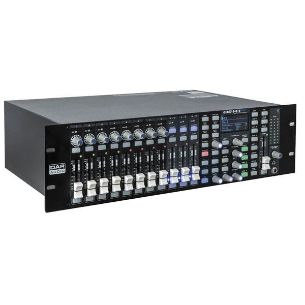 DAP GIG-143 TAB PREMIUM - Mesa de mezclas digital de PA, 14 canales, incluye dinámica y procesador de sonido digital (DSP)