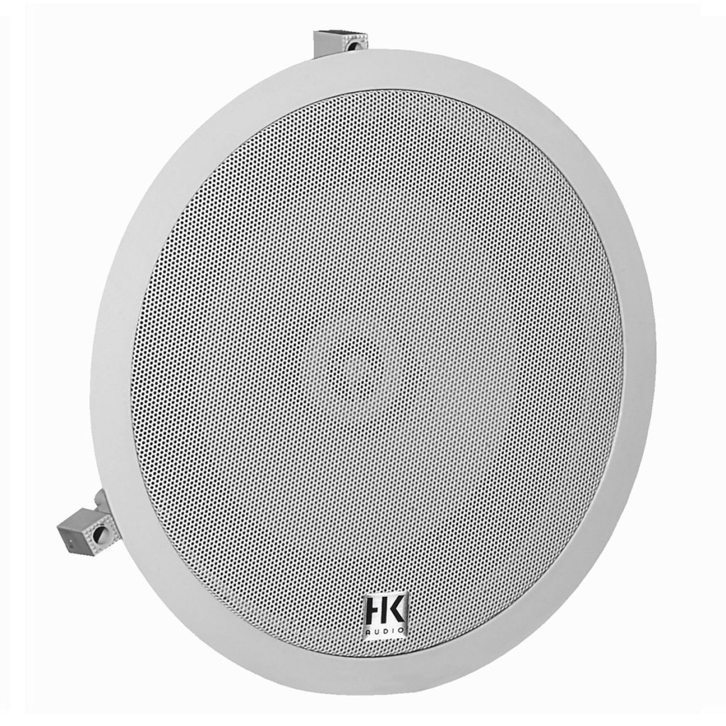 HK AUDIO IL 80 CT - Altavoz de instalación para empotrar en techo, full range de 2 vías pasivas de 8" Potencia: 60W RMS, 180 W pico. Sensibilidad: 89dB. SPL, Impedancia nominal: 8 Ohm. Incluye también transformador para línea 100V.