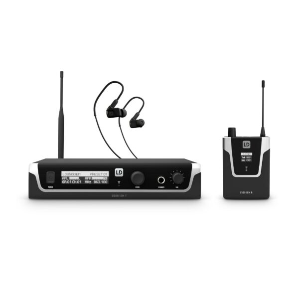 LD Systems U508 IEM HP - Sistema de monitorización en oído con auriculares - 863 - 865 MHz + 823 - 832 MHz