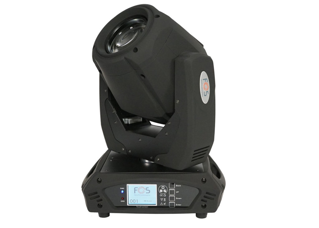 FOS BEAM 7R HYBRID PLUS - Cabeza móvil híbrida con potente salida de luz. Lámpara 7R de 230W. Motores de 3 fases. Apertura de haz de 0-3.8°. 13 colores + blanco. 15 gobos fijos + blanco.