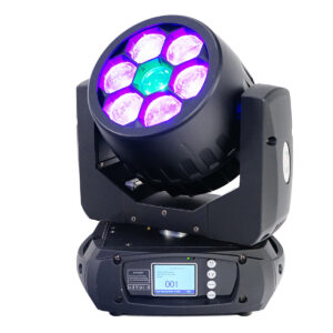 FOS WASH Q7 - Cabezal móvil Wash / Beam, Zoom 6-60 °, leds RGBW 4-EN-1 de .7x15w, Control de píxeles, CTO, CTB, temperatura de color lineal 2700-8000K preestablecida, 14/20/44/50 canales DMX USITT DMX 512.