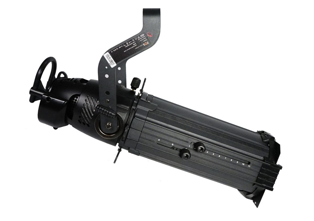 FOS PROFILE LED 200W 15/30 - LED COB profesional de 200 vatios Perfil blanco cálido 3200K, Zoom ajustable 15-30 grados, 22000 LM, Atenuador de 16 bits, Modo de control DMX 512, entrada / salida de energía, curvas de atenuación seleccionables,