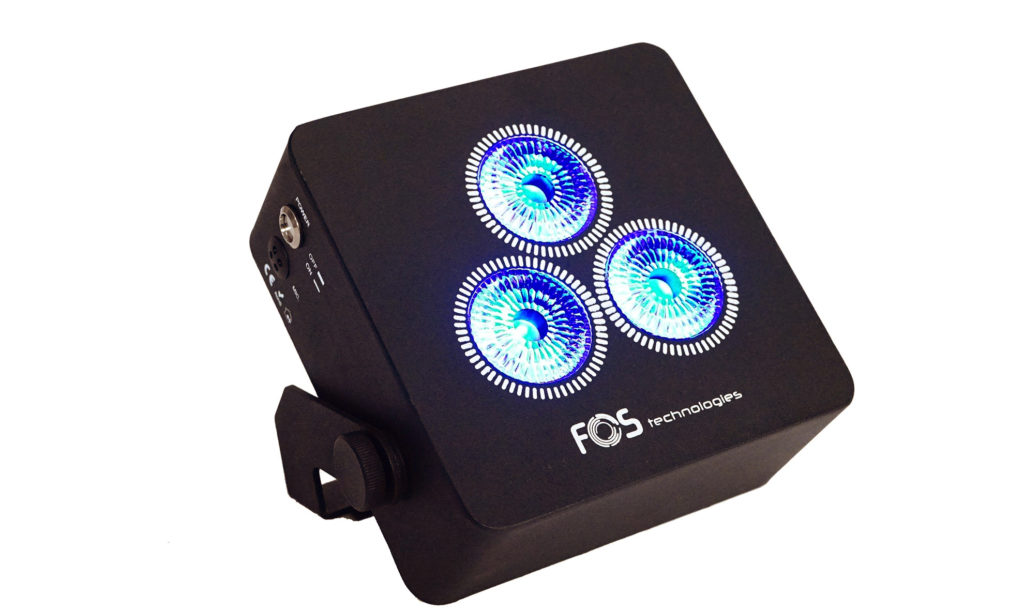 FOS SOLO - Foco par led Profesional batería plana súper delgada y ultra compacta, súper brillante de alta potencia 3 x15 vatios RGBWA + UV, 6 en 1 HEX, ángulo de haz de 25 grados, batería recargable de iones de litio con LG chem.