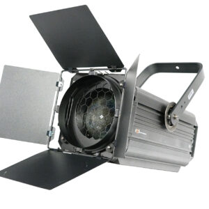 FOS PC LED 200W - Profesional LED COB de 200 vatios blanco cálido 3200K PC, zoom ajustable 10-55 grados, 12500 LM, modo de control DMX 512, entrada / salida de energía.