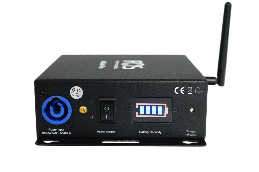 FOS AIRLINK PRO - Transmisor AirLink DMX para par Solo y Luminus PRO con funcionamiento con batería de respaldo.