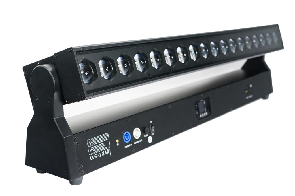 FOS LINEA ZOOM - Barra de zoom LED lineal profesional, 1 metro, Multichips LED de 18x 40W RGBW 4en1, Control de píxeles individual de cada fuente de LED RGBW, Zoom: 4 ° - 45 °, Zoom motorizado: 2 zonas de zoom independientes, Movimiento de inclinación: 205 °,
