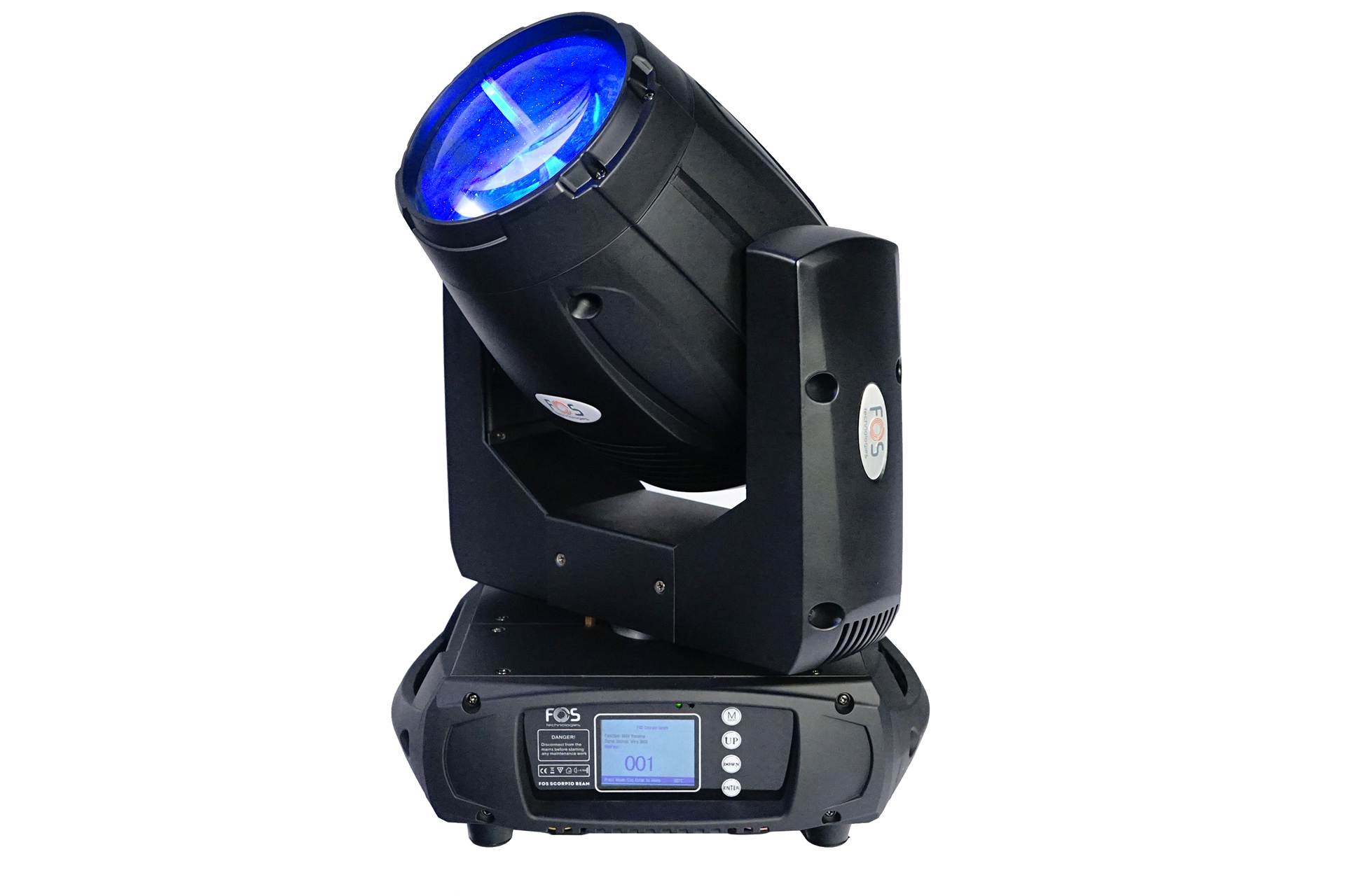FOS SCORPIO BEAM - Cabeza móvil Beam con fuente de luz LED blanca de 200W y 7500K. Apertura de haz 2 °. Rueda de gobos con 14 gobos. Rueda de color de 12 colores. Pan/Tilt de 16 Bit. Prisma rotativo de 8 caras. - Imagen 5