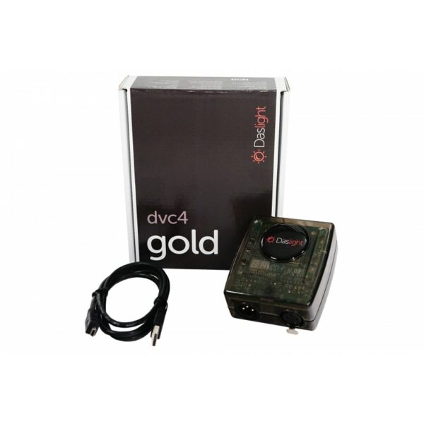 DVC4 GOLD 1024CH - Software y hardware Dmx, 1024 Canales Dmx, compatible con software DVC4 y DVC3, cable de conexión mini USB incluido, Puertos de contacto seco: 8, 128k Memoria.