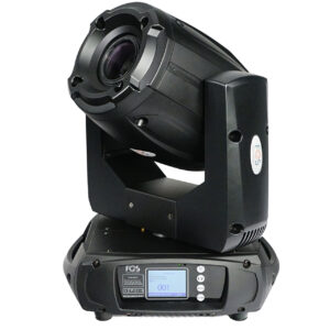 FOS SCORPIO SPOT - Cabeza móvil Spot profesional con fuente de luz blanca LED de 200W y 7500K. Óptica de 16°. Sistema de enfoque electrónico de 2.5M-30M.