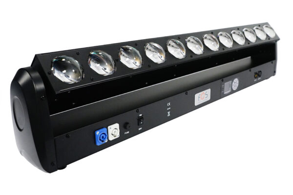 FOS ACL LINE 12 - Barra de línea ACL Pixel Control, 12 led 30watt RGBW, ángulo de haz de 3 grados, atenuador lineal 0-100%, modos DMX 10/48/58 ch, 93 cm, 7,9 kg.