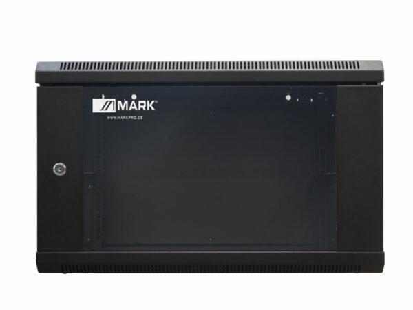 MARK RMI 9 PRO - Armario rack 19'' de 9U para informática e instalación, metálico y puerta con cristal templado.