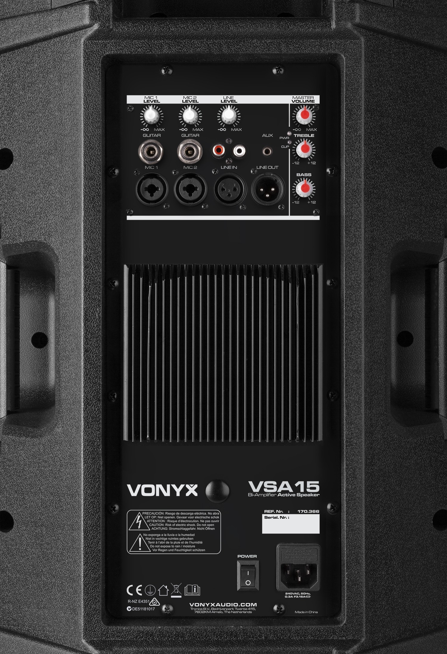 Vonyx VSA15 Altavoces activos Bi-Amplificados 15 1000W