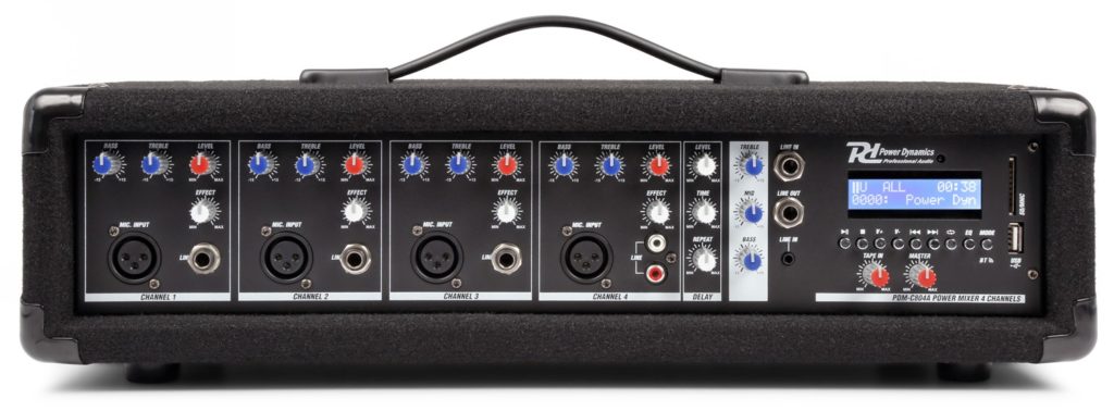 Power Dynamics - PDM-C405A - MEZCLADOR 4 CANALES CON AMPLIFICADOR
