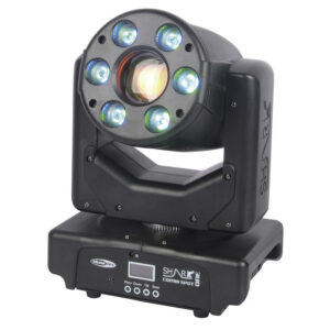 Showtec - Shark Combi Spot One -  Cabeza móvil Wash y Spot 6 x 8 W LED RGBW