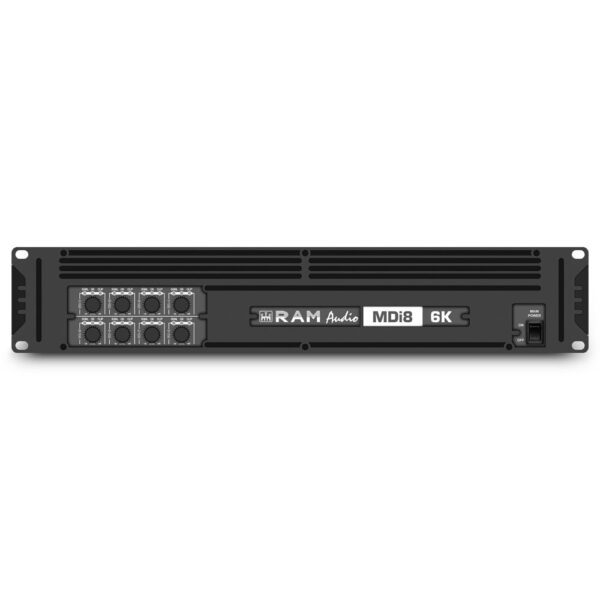 Ram Audio - MDi8-6K S/X 8 -  Amplificador de 8 canales x 750W a 4 Ohm con Speakon / XLR