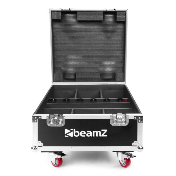 BeamZ Pro -  FCBP6 - FLIGHTCASE PARA 6X WBP612IP CON CARGADOR. Diseñado para alojar 6 parras LED WBP612IP Cargador para hasta 6 piezas vía los conectores internos con protección
