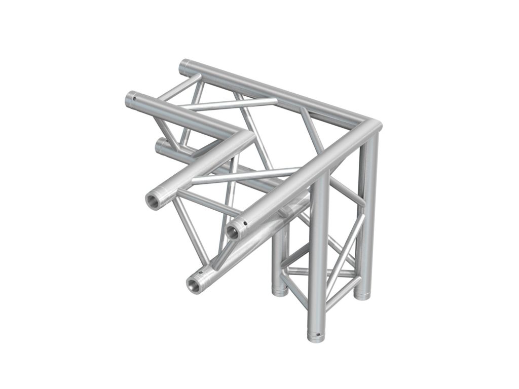 BeamZ Pro - P33-C33 TRUSS 3 VIAS 90º APEX ABAJO DERECHA. Truss triangular en aluminio. Dimensions (L x W x H) 500mm