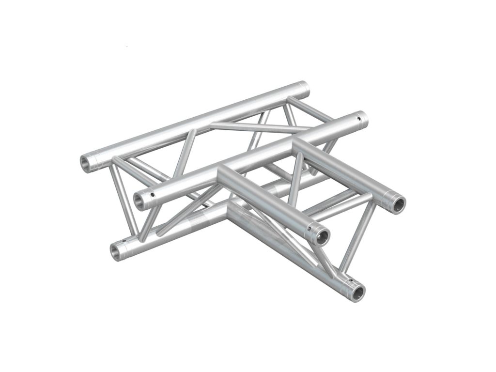 BeamZ Pro - P33-T36 TRUSS 3 VÍAS T APÉNDICE HORIZONTAL HACIA ABAJO. Truss triangular de aluminio. Dimensions (L x W x H) 710 x 500 x 500mm