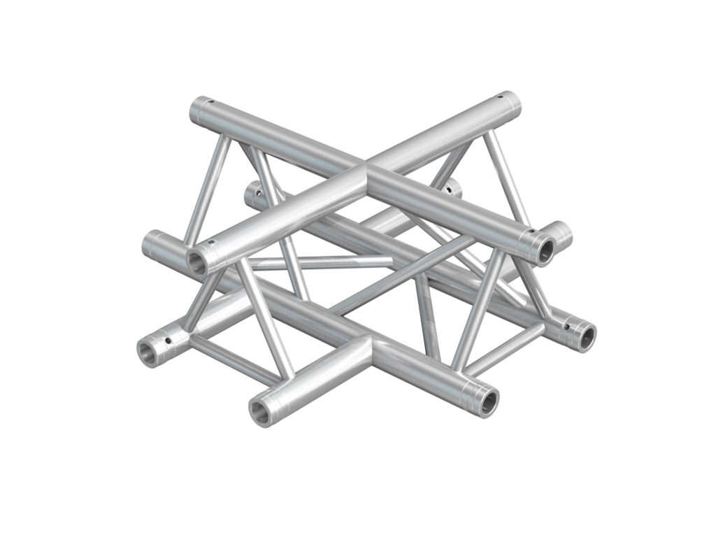 BeamZ Pro - P33-C41 TRUSS 4 VÍAS X UNIÓN HORIZONTAL. Truss triangular en aluminio. Dimensions (L x W x H) 500mm