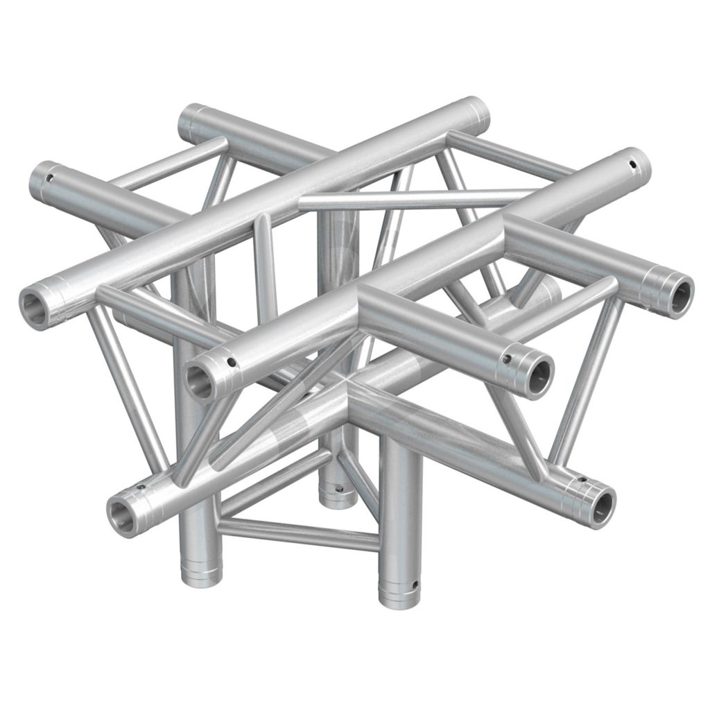 BeamZ Pro - P33-C53 - TRUSS 5 VIAS X APEX ABAJO 0,71M, Truss triangular en aluminio, Dimensions (L x W x H) 710 x 500 x 500mm