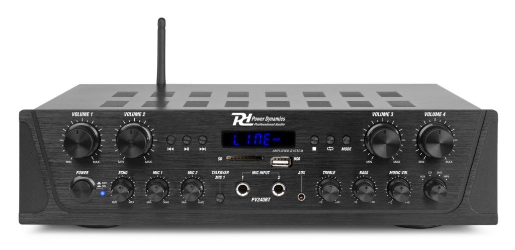 POWER DYNAMICS - PV240BT AMPLIFICADOR DE AUDIO DE 4 ZONAS 400W