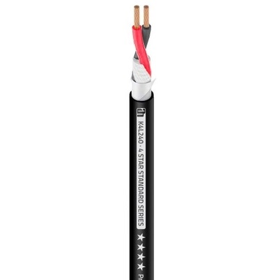 Adam Hall Cables - 4 STAR L 240 - Cable de altavoz 2 x 4,0 mm², de sección de conductor interno. Diámetro total 11 mm.