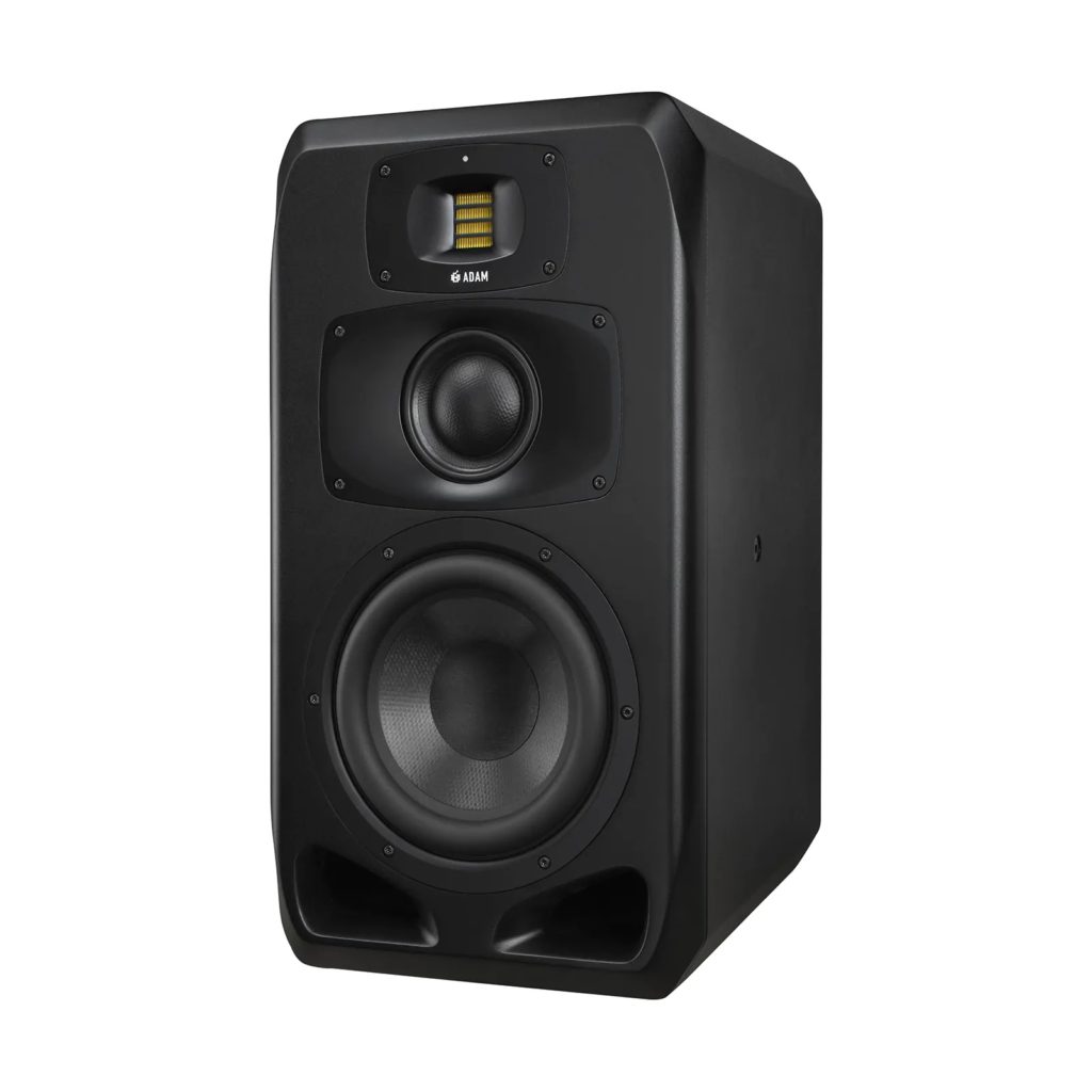 ADAM AUDIO - S3V - Monitor activo de tres vías con Woofer de 9', Rango medio de 4' y Tweeter S-ART de 2' con guía de ondas HPS -  Amplificador: 500W (woofer), 300W (campo medio), 50W (tweeter)