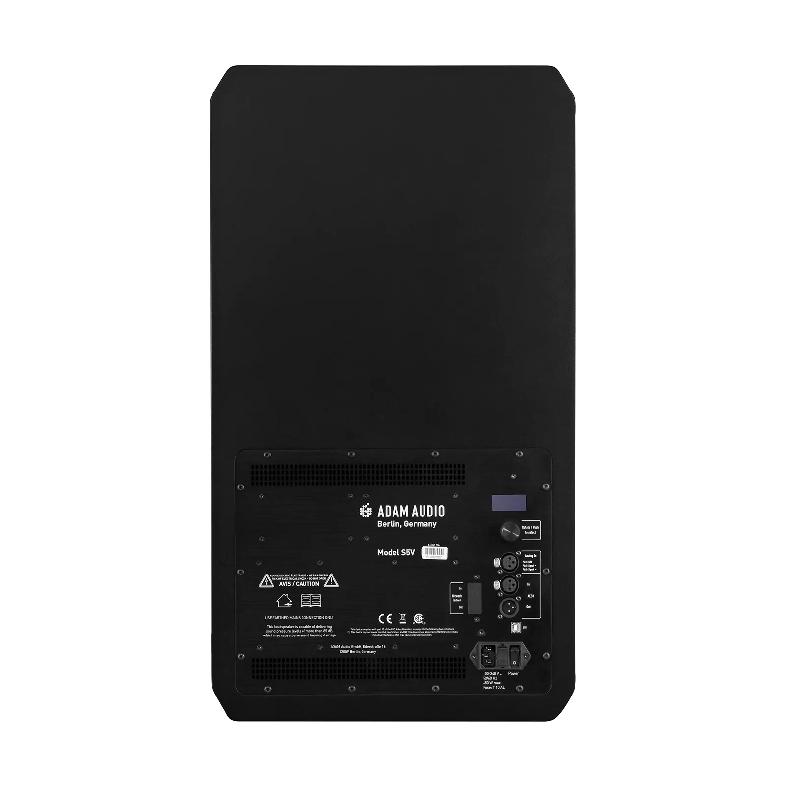 ADAM AUDIO S5V Diseñado para salas de control de estudio de tamaño