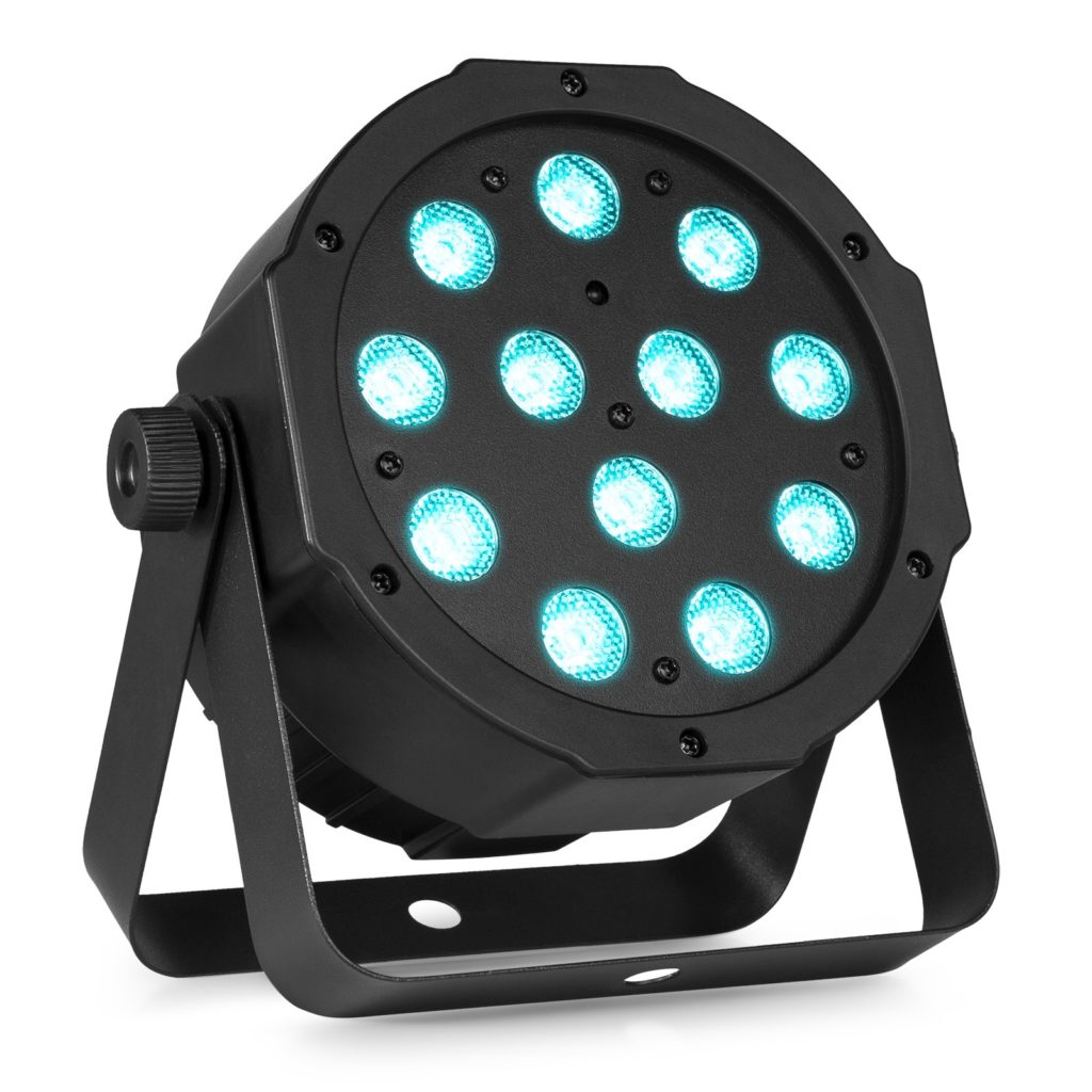 BeamZ -  FOCO PAR PLANO 37 - 12x 4W 4-en-1 LEDs Mezcla de colores RGBW Shows pre programados 4 o 8 canales DMX DMX o autonomo Ritmo de la musica con ajuste de sensibilidad Auto con ajuste de velocidad