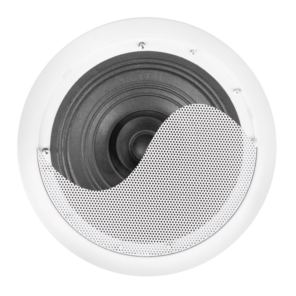 Power Dynamics - CSF6 ALTAVOZ DE TECHO CON CUBIERTA PROTECTORA 6,5” 100V - Altavoz de techo con cubierta protectora Combina trabajo en línea 100V y baja impedancia 8 Ohm Cubierta metálica trasera para mejorar la calidad de sonido Rejilla frontal metálica muy duradera Clips de montaje con muelle para fácil instalación