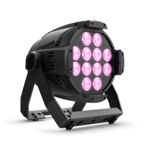 Cameo - STUDIO PAR 4 G2 -  Foco PAR LED con 12 luces LED RGBW 4 en 1 de 8 W. Modulación de la amplitud de impulso seleccionable (hasta 25 kHz) para un funcionamiento sin parpadeo Funcionamiento casi silencioso en "Silent Fan Mode"