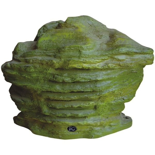 L-TRONIK - T-300 - Altavoz de jardín con forma de roca resina orgánicae IP x6 (protegido contra chorros muy potentes de agua). Altavoz de jardín para sonorización de zonas ajardinanadas donde el sonido debe estar oculto. Componentes: LF: 1x6,5"" y MHF:1x1,5".