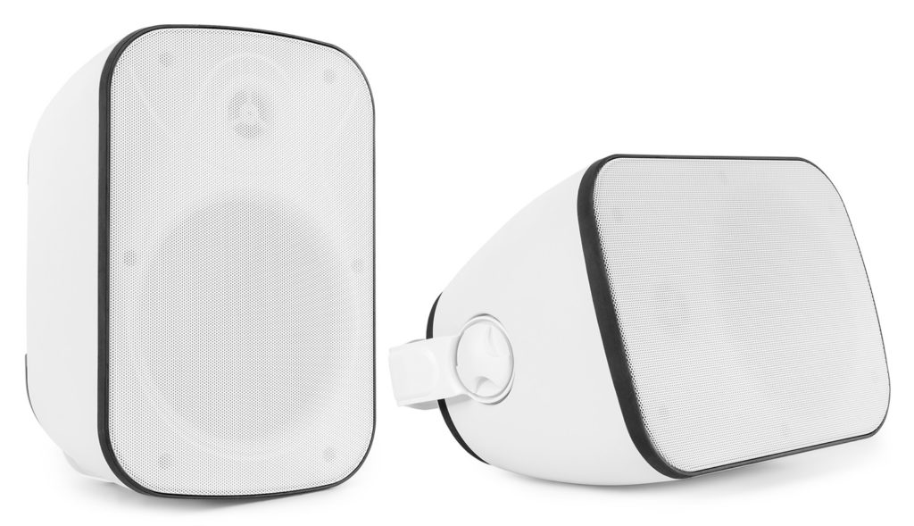 Power Dynamics - BD65W - ALTAVOZ DE PARED INTERIOR/EXTERIOR BLANCO 150W, Tecnología OBE, sistema de dos vías con tweeter de 1” de cúpula de seda y woofer de polipropileno de 6.5” para graves y medios, Impedancia 8 Ohm. (Se suministra por parejas)