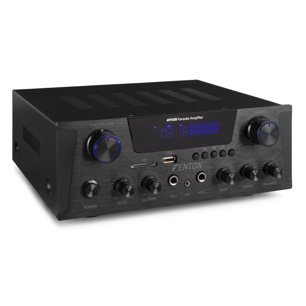 FENTON - AV430B - AMPLIFICADOR KARAOKE 2X 300W NEGRO