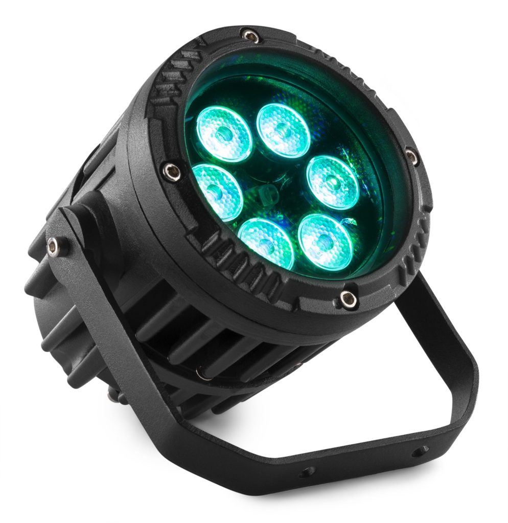 BeamZ - BWA63 - FOCO PAR ALUMINIO IP65, 6x 3W 3-en-1 LEDs Mezcla de color RGB Resistente a intemperie IP65 para uso exterior