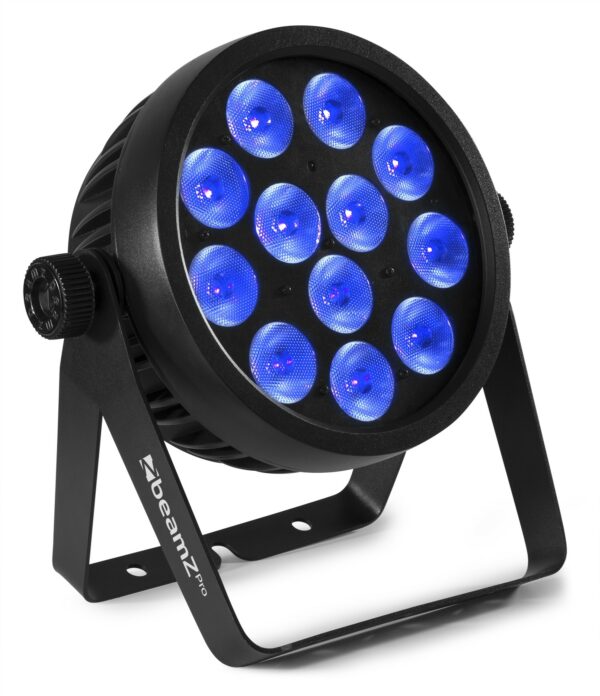 BeamZ Pro -  BAC509 - FOCO LED PAR PROFESIONAL ALUMINIO, 12 LEDs x 10W 4-en-1 RGBA mezcla de color