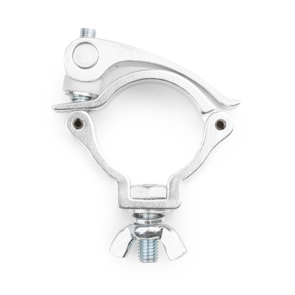 BeamZ - BC50-50 -  GARRA DE AGARRE RÁPIDO ALU, Construcción de aluminio de alta resistencia, Para diámetro de tubería/truss de 48 - 51 mm Capacidad de carga: 100 kg