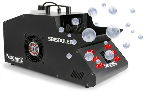 BeamZ -  SB1500LED - MAQUINA DE HUMO YBURBUJAS CON LED RGB, Combinacion de maquina de humo, maquina de burbujas y Led 3 en 1, todo en una sola unidad