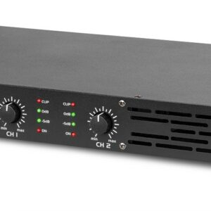 VONYX -  VDA1000 -  AMPLIFICADOR PA 1U 2X 500W, Output power	1000W Speaker connections	Speaker 4-pin Impedance 4 - 8 Ohm